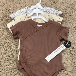Nicole Miller Brown, Cream, and Tan Bodysuit Trio